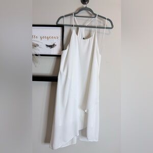 Elegant White Asymmetrical Dress